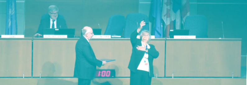 Pilar Vera Palmés Collected the ICAO Edward Warner Award